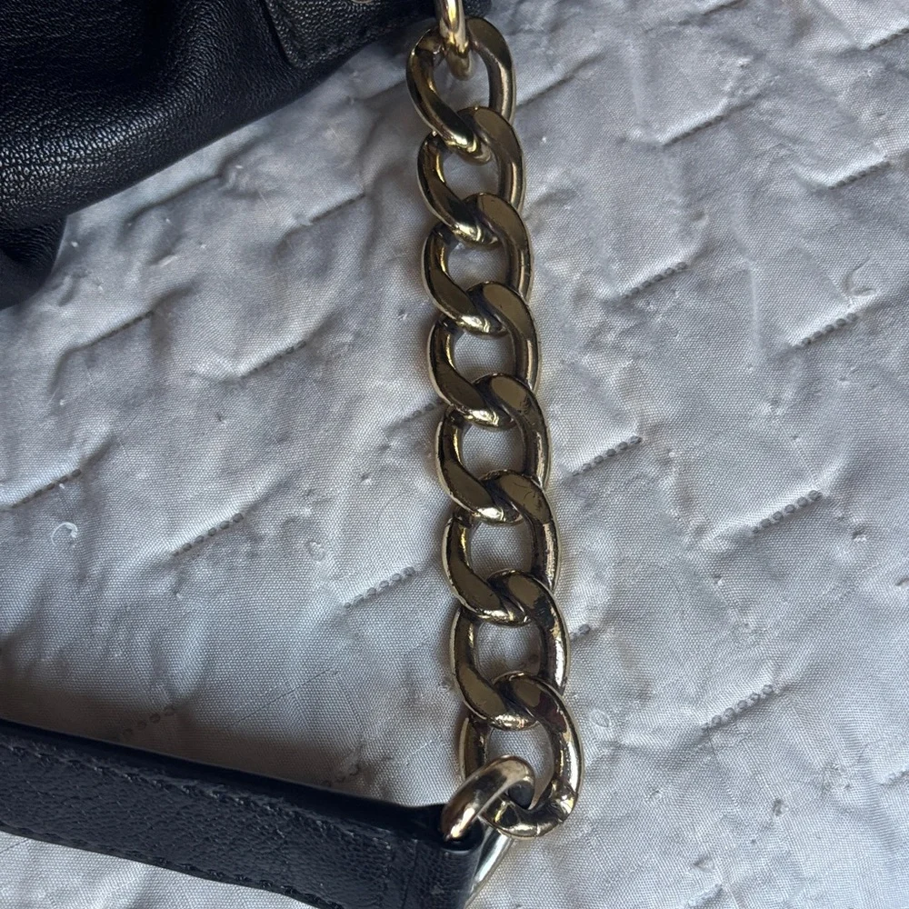 Michael Kors Black Satchel with Gold Accents